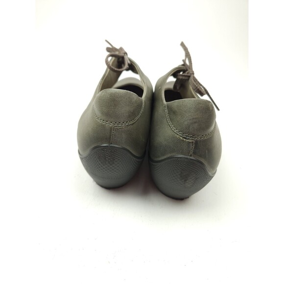 ECCO Sculptured Mary Jane Pumps Distressed Gray Leather Laces  EU 40 US 9-9.5 - Picture 7 of 9